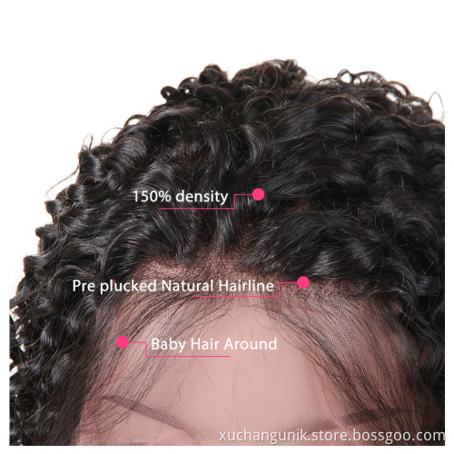 Free Shipping Curly Frontal Human Hair Lace Front Wig Brazilian Human Hair Lace Frontal Wigs Virgin Human Hair Kinky Curly Wig